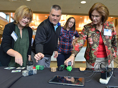 Participants enjoy an activity.