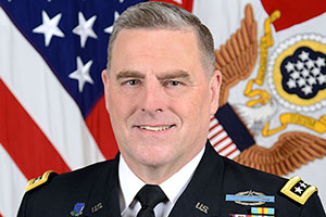 A portrait of Army Chief of Staff Mark Milley.