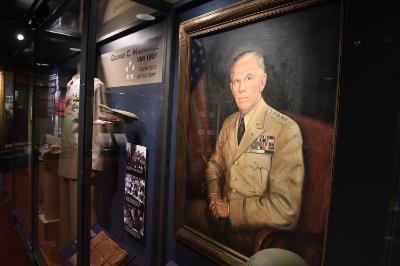 New exhibit on the life and career of Gen. George C. Marshall at the VMI Museum.