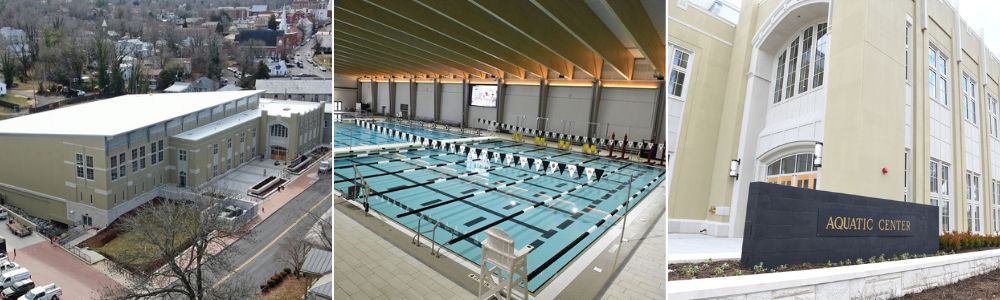 More construction overview photos of the Aquatic Center