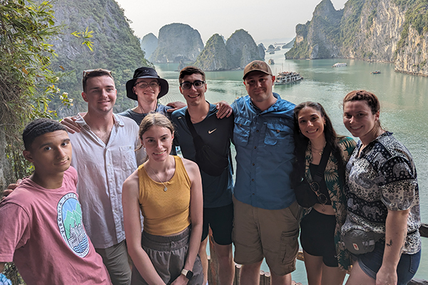 Cadets enjoy the view overlooking Ha Long Bay. — Photo courtesy of Col. Houston Johnson.