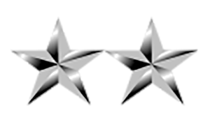 Stars indicating rank of Rear Admiral 2 star