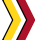 Yellow and red chevron design with shadow