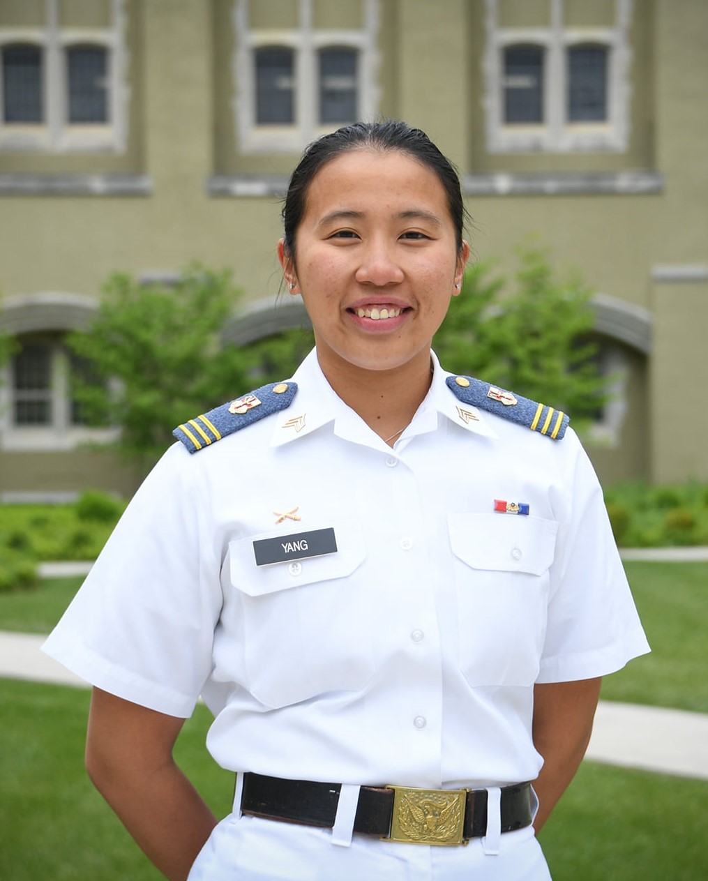 Portrait of Ching-Wen Yang, VMI Class of 2021 when she was a cadet.