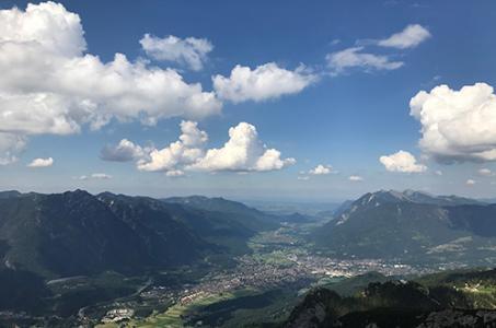 Chelednik mountaintop view in Garmisch, Germany 