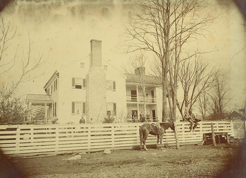 1880 photograph of Bushong farmhouse