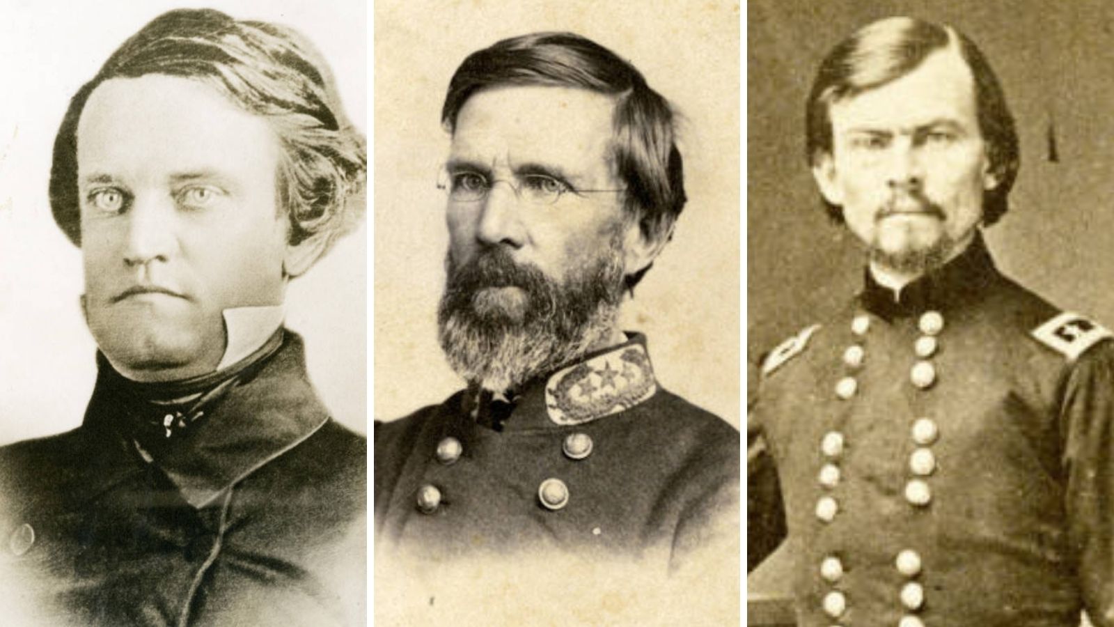 Portraits of key figures in VMI New Market Battle history, labeled below.