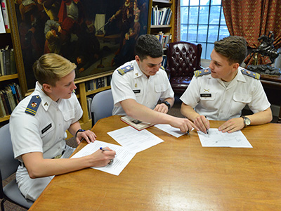 Cadets working on translations