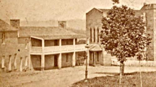 An exterior view of the old VMI hospital in 1890