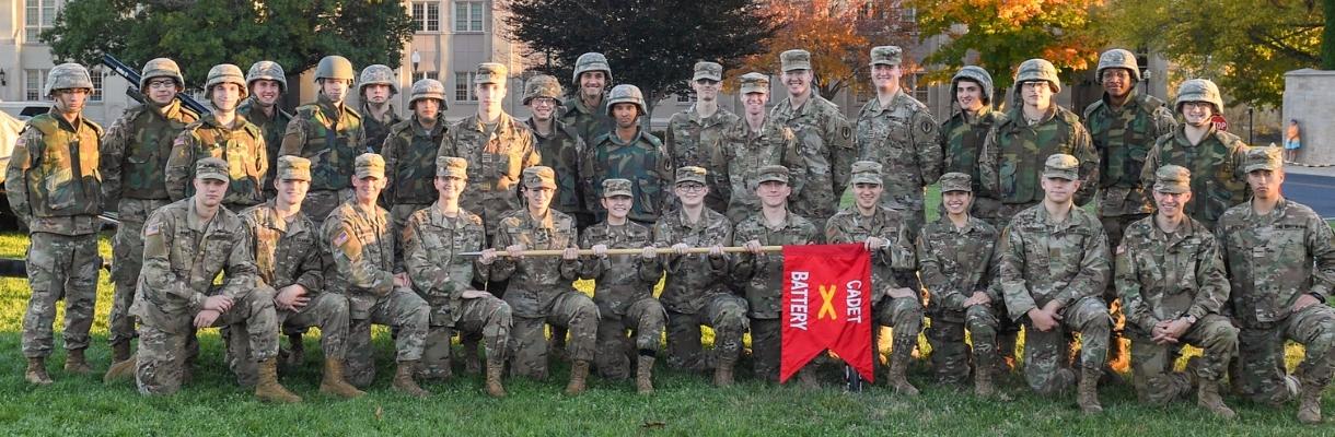 Members of the VMI Cadet Battery.—VMI Photo by Kelly Nye.