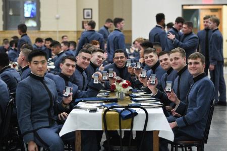 Cadets attend class supper where they receive their combat rings.