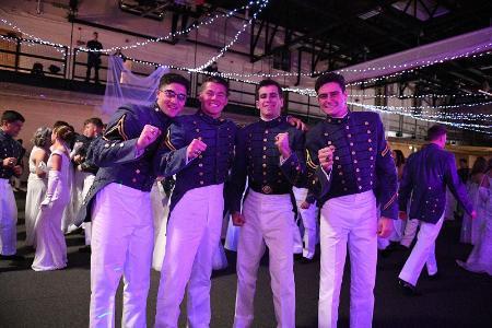 Cadets pose at the 2022 Ring Figure Ball.