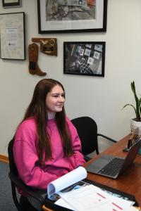 Student doing summer undergraduate research at VMI, a military college in Virginia