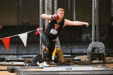 Andrew Granger '24 is a thrower on Virginia Military Institute's Track and Field Team