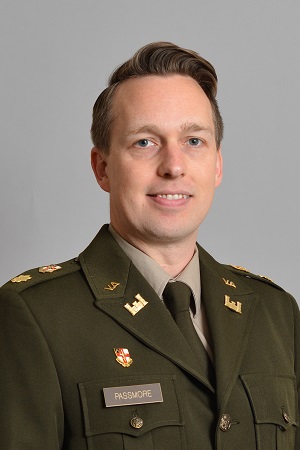 Maj. Timothy Passmore, assistant professor in the Department of International Studies and Political Science