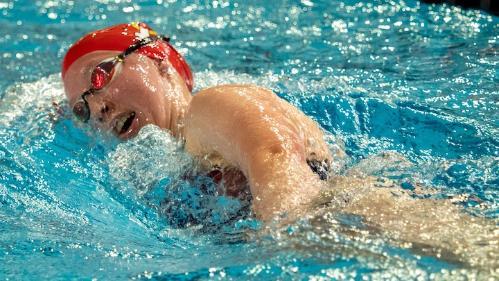 Cadet Anna Grace Adams is on the VMI Swim team, swimming the 500-meter, the 1,000-meter, and the mile.