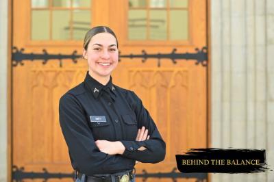 Sadie Smith '26 excels as a water polo captain, cadre member, and honors student at VMI, while preparing for a 10-week internship with the Defense Intelligence Agency in Washington, D.C.