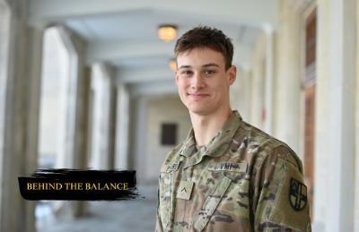 Matthew Picard, a swimmer,  talks about his responsibilities with everything as a cadet and cadet-athlete.