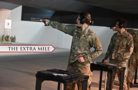 The VMI Pistol Club competes nationally in Olympic-style pistol shooting and allows for both male and female cadets to join.