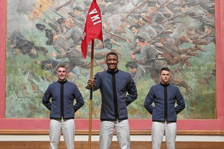 Devin Auzenne, regimental commander; Mark Stann, regimental executive officer; Heaton Lawrence, chief of staff