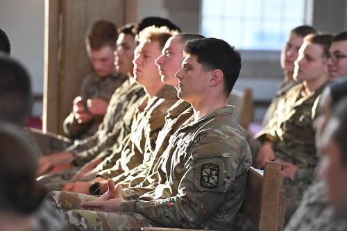 Seventy cadets from Army, Navy, Air Force, and Marine ROTC programs competed in a series of challenging tasks attempting to earn a German Armed Forces Proficiency Badge.