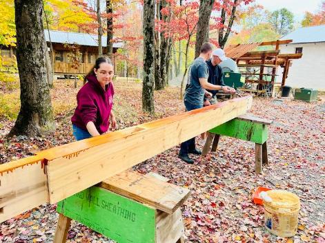 VMI students visit the China Folk House in West Virginia for an immersive learning experience for a Modern Languages and Culture class.