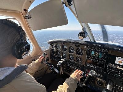 Detachment 880 cadets enjoy their first time in the cockpit, thanks to the You Can Fly Scholarship.