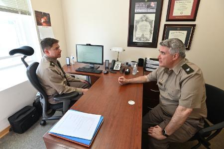 Maj. Michael LaRocca and Col. Glenn Sullivan discuss their research on veteran suicide prevention.