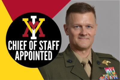 Retired U.S. Marine Corps Col. Travis Homiak ’95, former commanding officer of the Naval ROTC unit at Virginia Military Institute, has been named VMI’s new chief of staff.