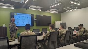 VMI’s cyber defense laboratory participating in the Virginia Army National Guard’s 91st Cyber Brigade Readiness Center.