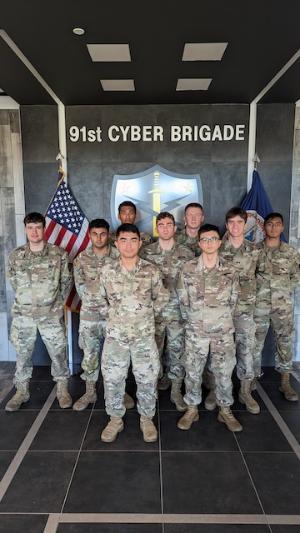 VMI’s cyber defense laboratory participating in the Virginia Army National Guard’s 91st Cyber Brigade Readiness Center’s Cyber Drill Weekend.