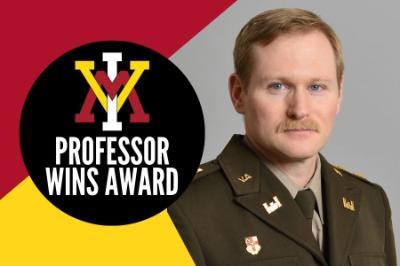 Maj. Henry A. Wise III ’05, assistant professor in the Department of English, Rhetoric, and Humanistic Studies.