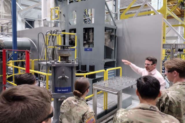 VMI cadets tour nuclear facility.