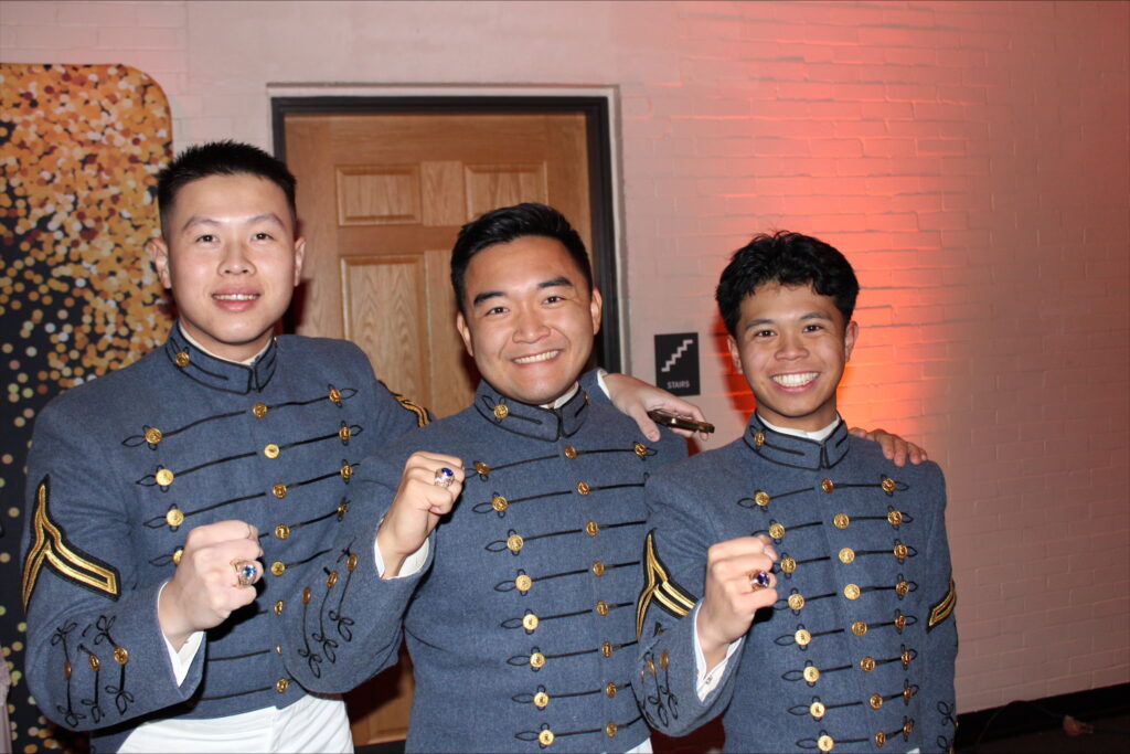 Matthew Atienza with his brother rats at Virginia Military Institute.