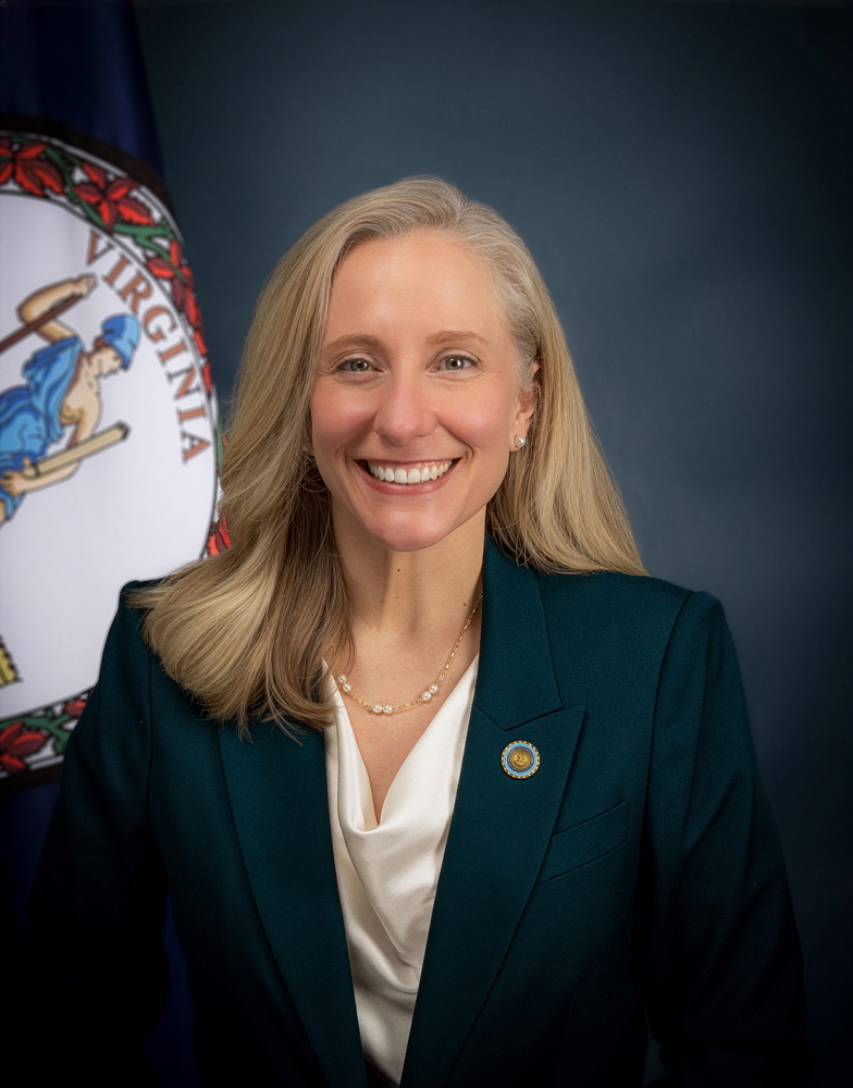 Official portrait of Abigal Spanberger, Virginia's 75th Governor,