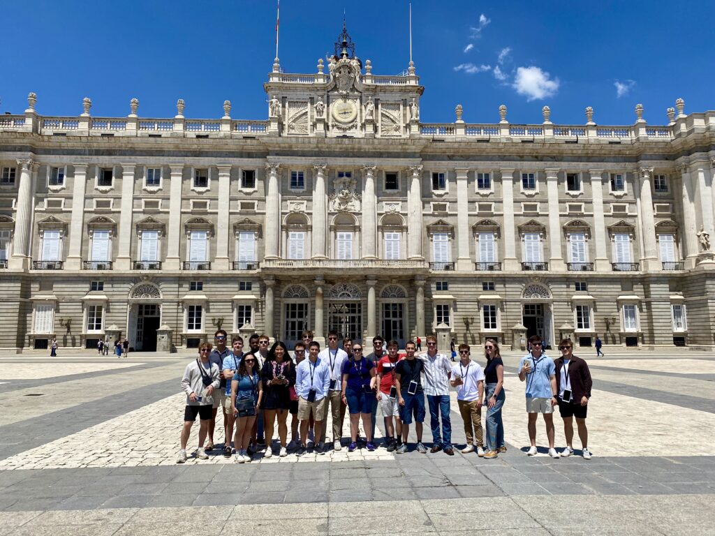 Students participate in a study abroad program in Spain.