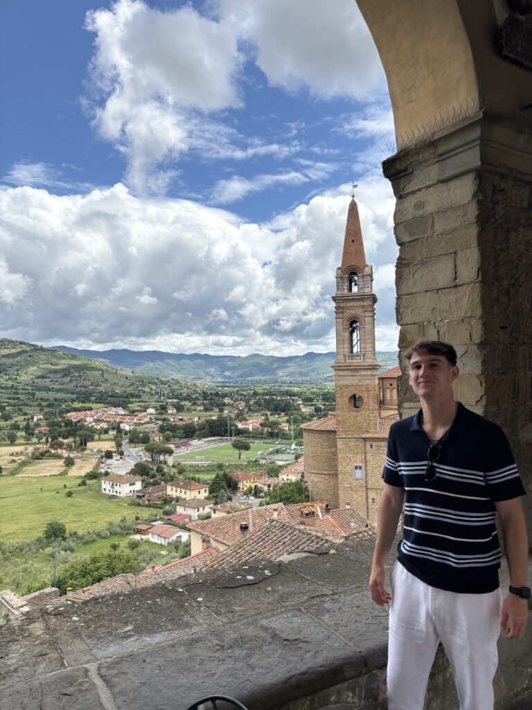 Anthony Pate during his study abroad internship in Italy.