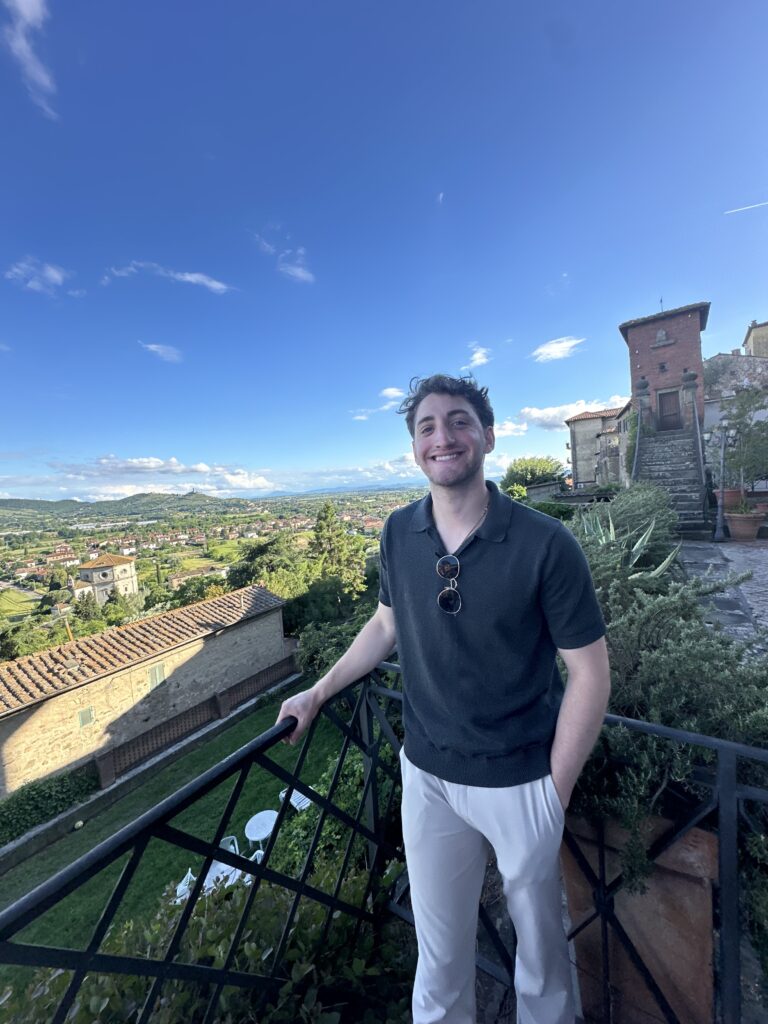 Edward Menton during his study abroad program in Italy.
