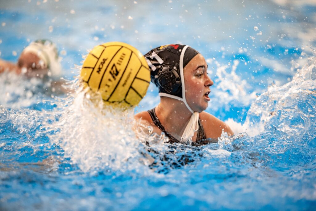 Sadie Smith playing water polo for Virginia Military Institute.