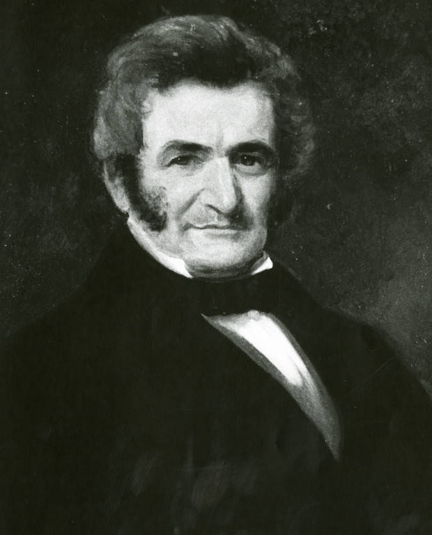 Photograph of the portrait of Claudius Crozet, first President of the VMI Board of Visitors, 1837-1845. The original portrait is located in the VMI Museum.