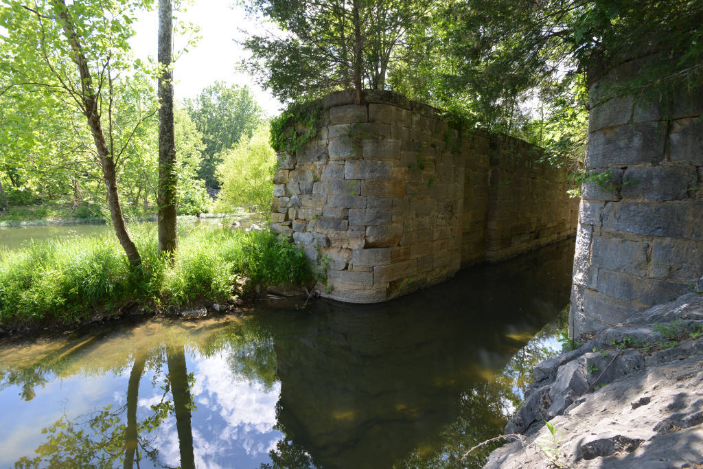	
Remains of Reid's Lock and Dam as viewed from an observational area off the Chessie Nature Trail in Lexington, Va.