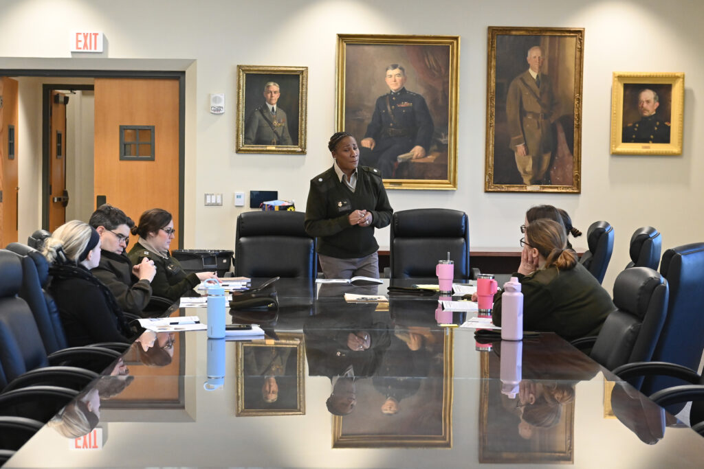 Dr. Tucker leads a Lunch & Learn session for the Miller Academic Center.