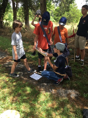 Children in a group during summer camp