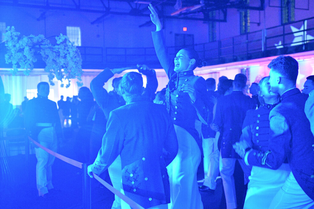 Cadets dance during the Midwinter Dance.