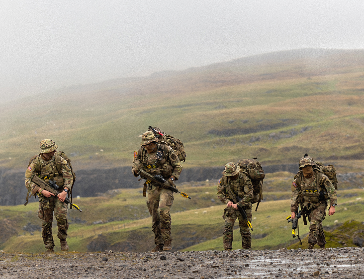 Cadets on a training march