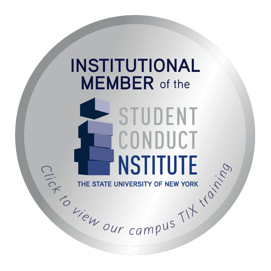 Badge graphic indicating that VMI is VMI is a member of the State University of New York-Student Conduct Institute (SUNY-SCI).